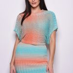 süel knit dress and cropped lace sweater